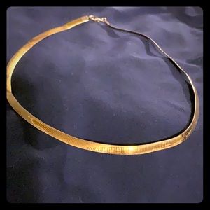 Reversible Italian gold and white gold necklace